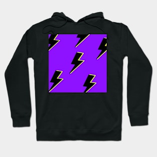 Black lightning 80s retro pop Hoodie